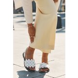 Zazoo Leather sandals on flat heel white 40425 | shoptok.hr