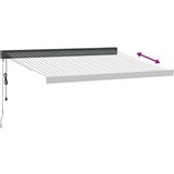 vidaXL Zložljiva tenda antracit in bela 3,5x2,5 m tkanina in aluminij, (21254288) | Shoptok.si
