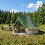 Tipi šator s krovom Zelena 250 x 250 cm Poliester i čelik Cijene