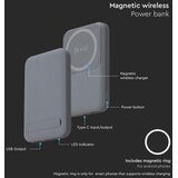  Magnetni power bank sa bežičnim punjenjem 10 000mAh/20W/3,7V siva | Eponuda.com