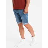 Ombre Men's denim shorts with rolled up leg - blue | shoptok.hr