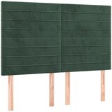 Maison Chic Posteljno vzglavje - Vzglavna omarica 4 kosa temno zelen 72x5x78/88 cm žamet, (22077038) Cene