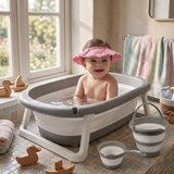  Set za kupanje bebe – Dolu kadica set sivi + Canpol štitnik roze Cene