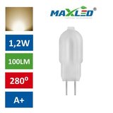MAX-LED led žarnica - sijalka G4 1,2W 12V toplo bela 3000K 1:1 max-led Cene