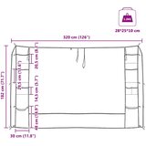 Viseći organizator za šator Siva i plava 320 x 182 cm oxford | shoptok.hr