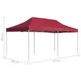  profesionalni šotor za zabave aluminij 6x3 m vinsko rdeč | Shoptok.si