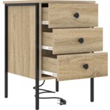 vidaXL Nočna omarica sonoma hrast 42 x 41 x 61 cm Konstruiran les | Shoptok.si