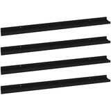 Maison Chic 4 kosi Stenske Police - Viseče police črne 100x9x3 cm, (21793893) | Shoptok.si
