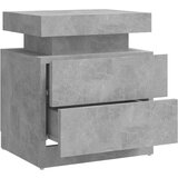 vidaXL Nočna omarica betonsko siva 45x35x52 cm iverna plošča | Shoptok.si
