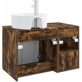  Set namještaja za kupaonicu 2 kom. Dimljeni hrast Smeđa 49,5 x 44,5 x 82 cm | Shoptok.si