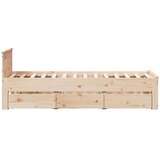  Okvir kreveta bez madraca s uzglavljem 90 x 190 cm od borovine | Eponuda.com