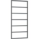  Klizna vrata s priborom crna 90 x 205 cm od ESG stakla | shoptok.hr