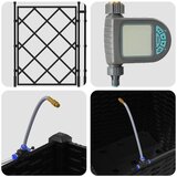 Vrtna saksija Crna 40 x 40 x 142 cm Plastika | shoptok.hr