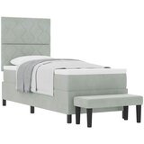  Krevet s opruga kutije Svjetlosiva 200 x 80 cm Baršun | shoptok.hr
