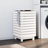  Košara za rublje bijela 44 x 44 x 76 cm od masivne borovine | shoptok.hr