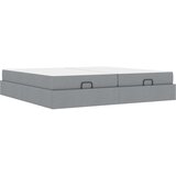  Okvir kreveta s madracem s madracem 2 pcs Svjetlosiva tkanina | shoptok.hr