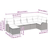  Set sofe 7 kom. Siva poliratan | shoptok.hr