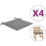 vidaXL Blazine za vrtne stole 4 kosi sive 50x50x3 cm blago Cene