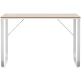  Stol za računalo bijeli i boja hrasta 110x60x73 cm od iverice | shoptok.hr