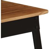 In blagovaonski stol od masivnog drva bagrema i čelika 75x75x76 cm | shoptok.hr