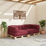  Modularni kauč s 2 sjedišta, kestenjast 140x70x36, tkanina | shoptok.hr