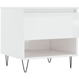 vidaXL Klubska mizica visok sijaj bela 50x46x50 cm inženirski les, (20908012) | Shoptok.si
