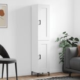  Visoka komoda bijeli 34,5x34x180 cm od konstruiranog drva Slike