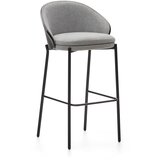 Kave Home Črno-siv barski stol (višina sedeža 77 cm) Eamy – | Shoptok.si