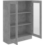  Vitrina siva boja betona 82,5 x 30,5 x 115 cm konstruirano drvo | Eponuda.ba