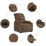 vidaXL Električni naslonjač na podizanje od tkanine smeđi | shoptok.hr
