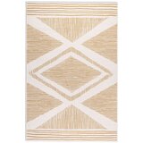 Elle Decoration Oker rumena/kremno bela zunanja preproga 200x290 cm Gemini – Cene