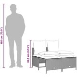  4-dijelni set vrtnih sofa s jastucima svijetlosivi poliratan | shoptok.hr