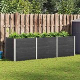 vidaXL Visoka greda 300x100x91 cm WPC siva | Shoptok.si