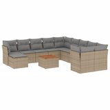  12-dijelni set vrtnih sofa od poliratana s jastucima bež | shoptok.hr