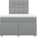  Krevet s oprugama i madrac svjetlosivi 120 x 200cm od tkanine | shoptok.hr