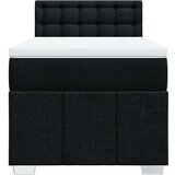 vidaXL Box spring postelja z vzmetnico črn 90x190 cm blago | Shoptok.si