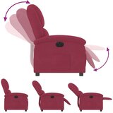 vidaXL Električni naslanjač vinsko rdeč žamet | Shoptok.si
