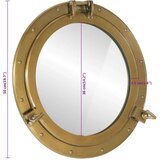  Stensko ogledalo viseče Ø50 cm aluminij in steklo | Shoptok.si