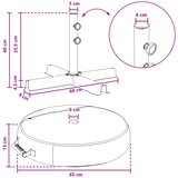  Podloga za suncobran na terasi 60 x 60 cm Čelik Crna | shoptok.hr