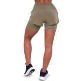 GymBeam Women‘s Pulse Running shorts 2in1 Vetiver | Eponuda.ba