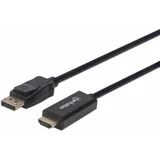 HDMI priključni kabel 300.00 cm 153188 crna [1x muški konektor displayport - 1x muški konektor HDMI]