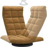  Okretna podna stolica smeđa baršunasta | shoptok.hr