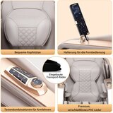 Izdelki za telo Masažni stol Zero Gravity SL Track Shiatsu masažni stol z ogrevanjem in masažo z zračnim tlakom bele/črne barve | Shoptok.si