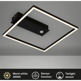 Lesnina XXXL Briloner 3770-015 - LED stropno svetlo sa senzorom FRAME LED/14W/230V 3000K 32x30 cm crna | Eponuda.com