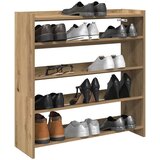 vidaXL Regal za čevlje artisan hrast 80x25x81 cm inženirski les Cene