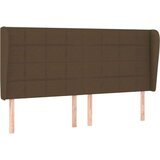 Uzglavlje s ušima tamnosmeđi 183x23x118/128 cm od tkanine | shoptok.hr