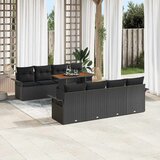  Sjedeća garnitura za vrt 7 kom. Crna poliratan 100 x 55 x 73 cm | shoptok.hr