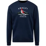 Hollister Sweater majica mornarsko plava / pastelno zelena / crvena / bijela