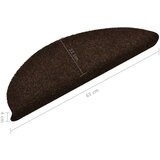 vidaXL samoljepljivi otirači za stepenice 15 kom smeđi 65 x 21 x 4 cm | shoptok.hr