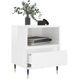  Noćni ormarići 2 kom sjajni bijeli 40x35x50cm konstruirano drvo | Eponuda.com